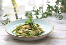 Recipe: Springtime Lemon-Herb Risotto with Asparagus and Pea Purée